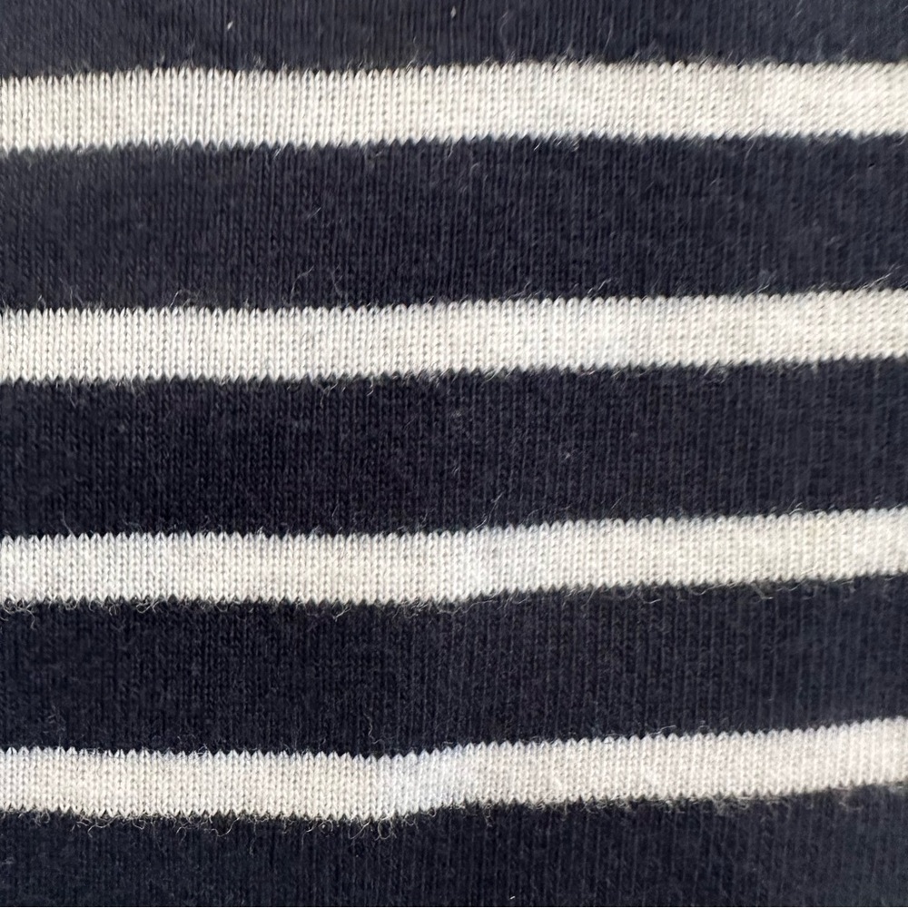 NWT Tommy Hilfiger Black White Striped Knit Red Trim T-shirt V-Neck Dress Size L - Picture 5 of 10